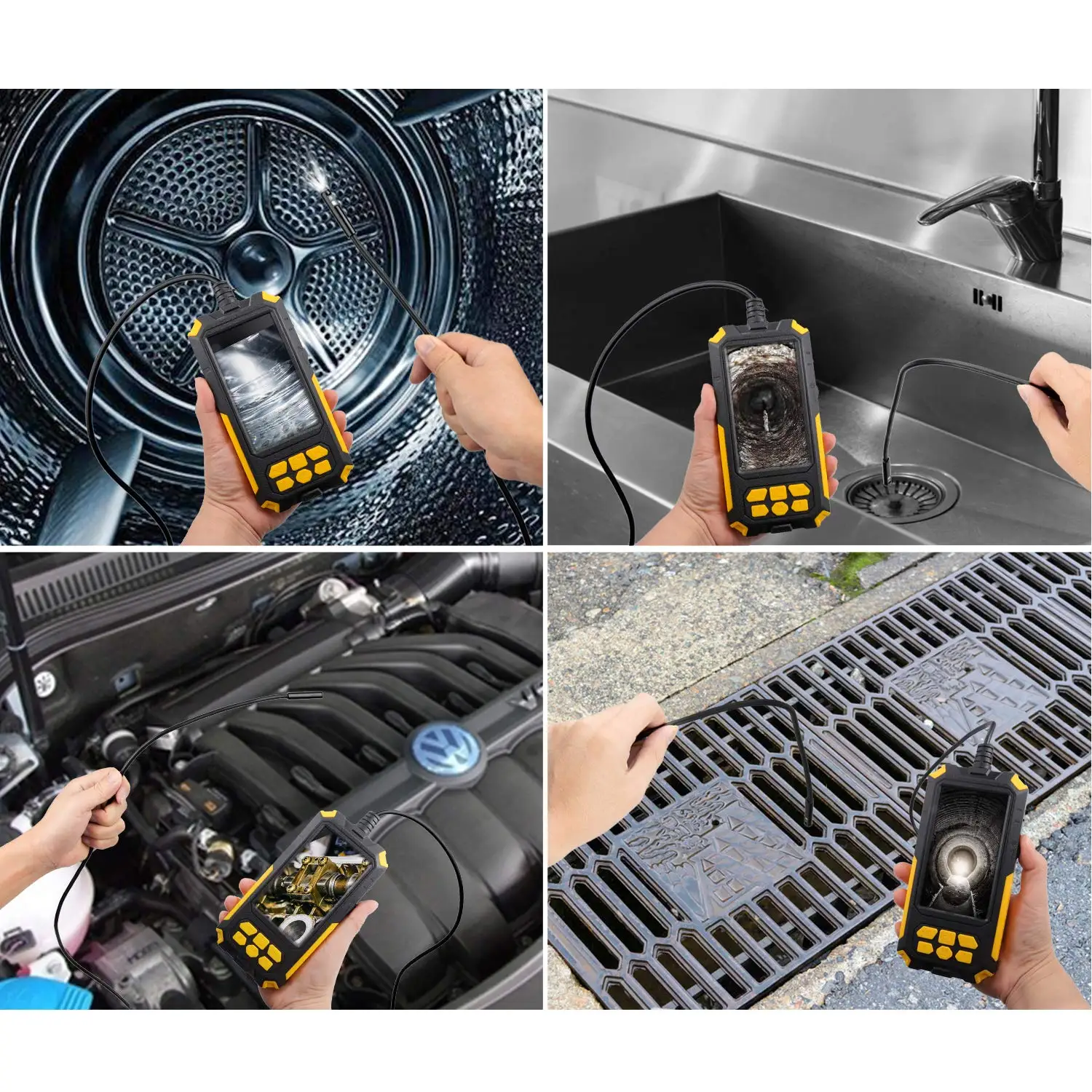 Newest P50 Dual Lens Endoscope Camera 1080P HD 4.5 "IPS Screen 9 LED Lights IP68 Waterproof Snake Camera Sewer Plumbing Tools
Newest P50 Dual Lens Endoscope Camera 1080P HD 4.5 "IPS Screen 9 LED Lights IP68 Waterproof Snake Camera Sewer Plumbing Tools