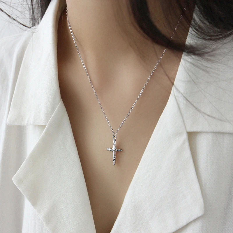 Simple Cross Clavicle 925 Sterling Silver Pendant Necklaces Girl Long Chain Vintage Necklaces Fine Jewelry For Womens Men Gift
Simple Cross Clavicle 925 Sterling Silver Pendant Necklaces Girl Long Chain Vintage Necklaces Fine Jewelry For Womens Men Gift