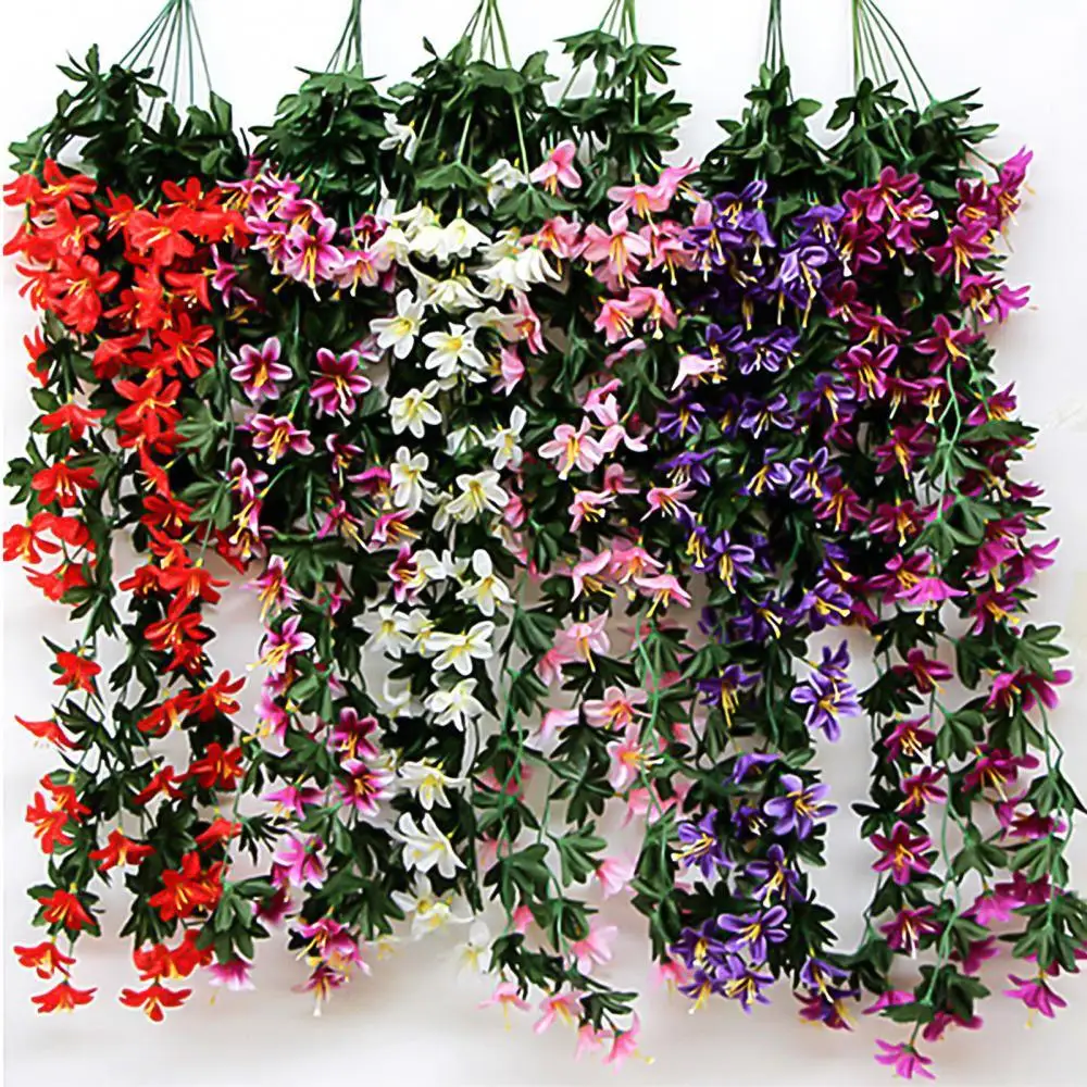 80%HOT2Pcs Artificial Small Lily Flower Rattan Wedding Home Wall Hanging Decoration
80%HOT2Pcs Artificial Small Lily Flower Rattan Wedding Home Wall Hanging Decoration