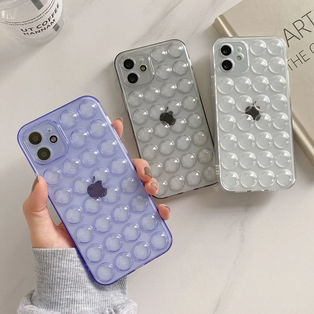 Transparent 3D Bubble Phone Case For iPhone 11 12 Pro Max X XS Max XR 8 7 Plus SE 2020 12 Mini Soft Shockproof Bumper Back Cover
Transparent 3D Bubble Phone Case For iPhone 11 12 Pro Max X XS Max XR 8 7 Plus SE 2020 12 Mini Soft Shockproof Bumper Back Cover