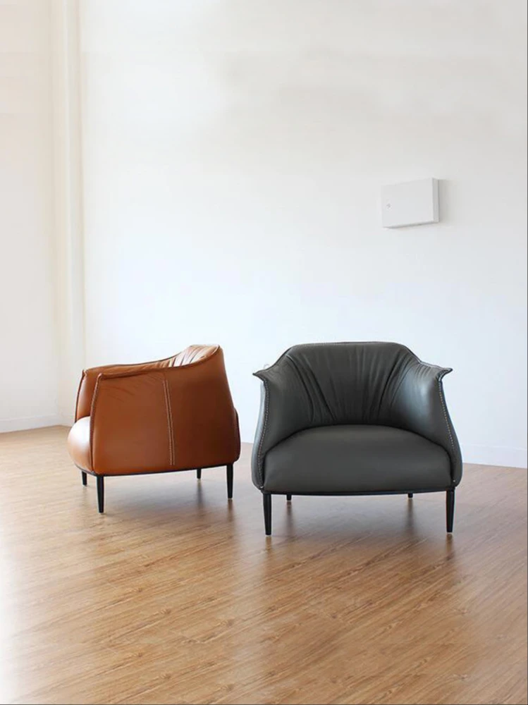 Single sofa luxury modern leisure chair bedroom ORANGE LEATHER lazy chair American tiger chair
Single sofa luxury modern leisure chair bedroom ORANGE LEATHER lazy chair American tiger chair