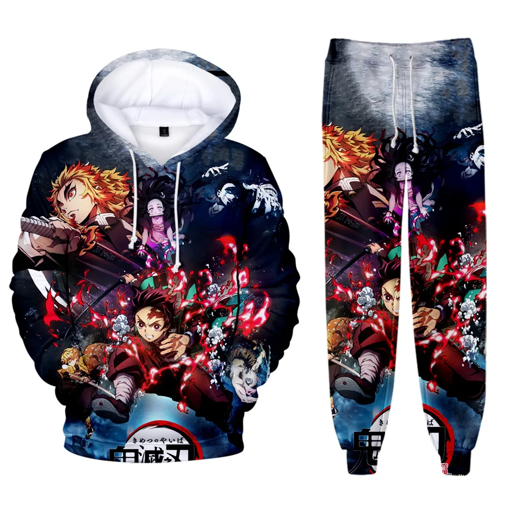 New Arrival 3D Print Demon Slayer Casual Harajuku Long-sleeved Hooded 2Pcs Women/Men Autumn Tracksuit Hoodies Pants
New Arrival 3D Print Demon Slayer Casual Harajuku Long-sleeved Hooded 2Pcs Women/Men Autumn Tracksuit Hoodies Pants