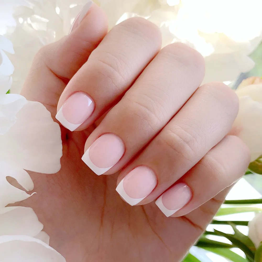 24Pcs Shiny Short Square False Nail For Design Classic French Artificial Fake Nails DIY Full Cover Tips Manicure Tool
24Pcs Shiny Short Square False Nail For Design Classic French Artificial Fake Nails DIY Full Cover Tips Manicure Tool
