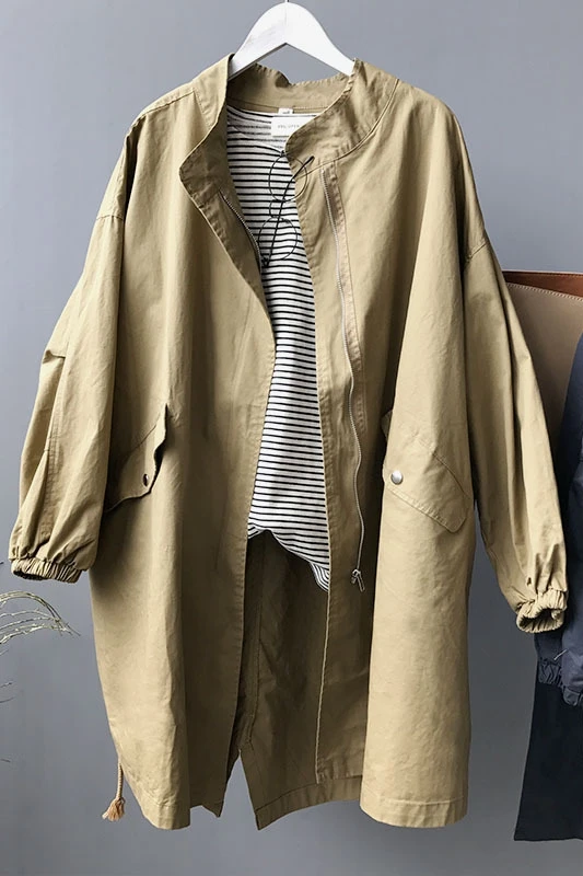 2021 New Spring and Autumn Loose British Style Drawstring Waist-Slimming Thin Women's Mid-Length Overalls Trench Coat
2021 New Spring and Autumn Loose British Style Drawstring Waist-Slimming Thin Women's Mid-Length Overalls Trench Coat