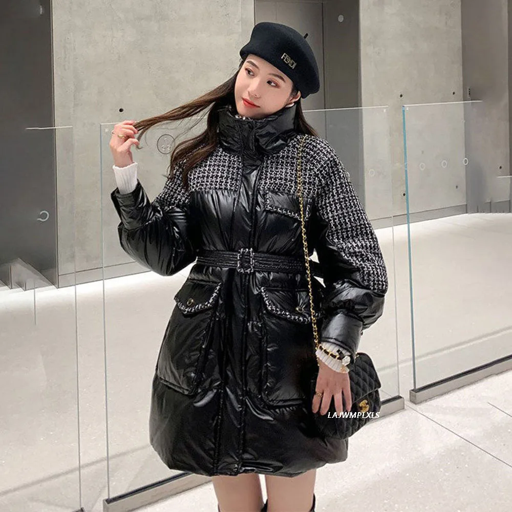 Winter Splice Jacket Women Long Slim Warm Down cotton Coats 2021 New Winter Jacket Parkas Woman Warm Stand-up Collar Jacket Coat
Winter Splice Jacket Women Long Slim Warm Down cotton Coats 2021 New Winter Jacket Parkas Woman Warm Stand-up Collar Jacket Coat