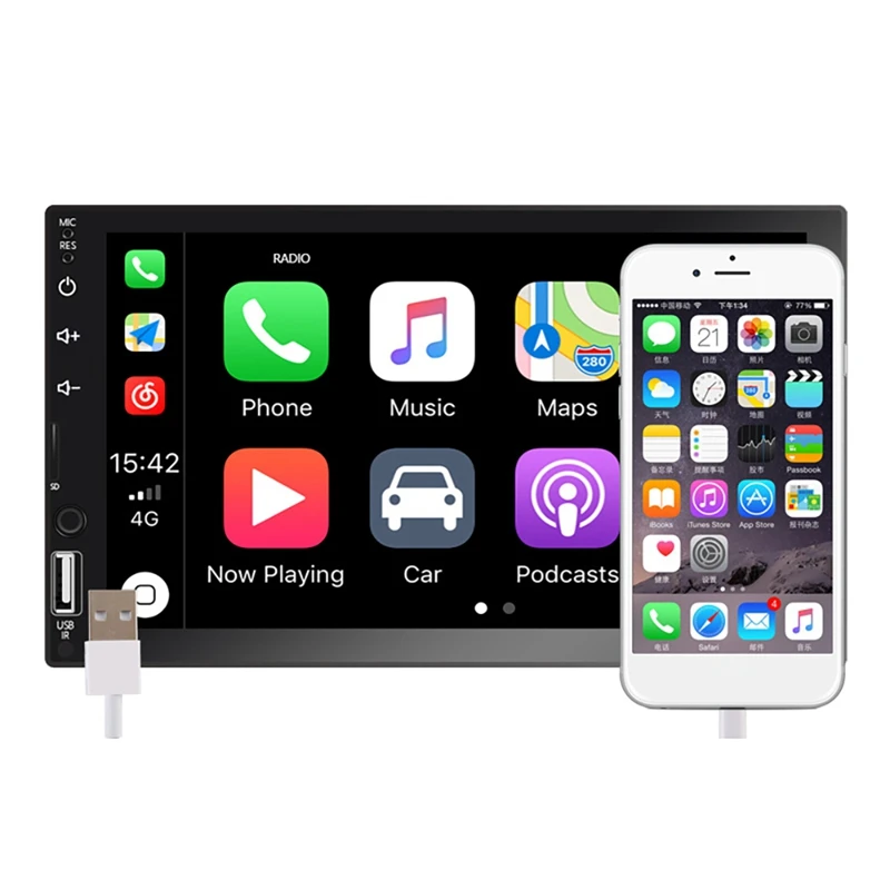 Автомагнитола 2 Din для Apple Carplay, Bluetooth, Android, автомобильный стереоприемник, 7-дюймовый сенсорный экран, MP5 плеер, USB, ISO Система
Автомагнитола 2 Din для Apple Carplay, Bluetooth, Android, автомобильный стереоприемник, 7-дюймовый сенсорный экран, MP5 плеер, USB, ISO Система