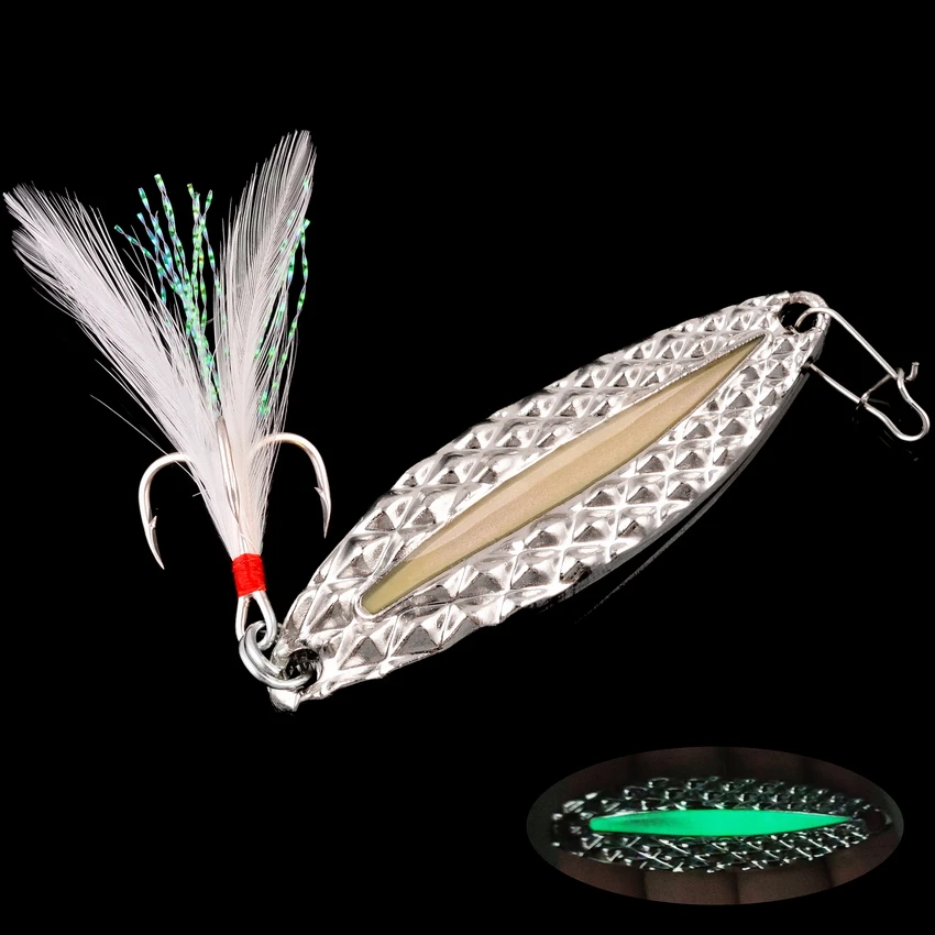 1pcs Metal Spoon Spinner Fishing Lure Hard Baits 2.5g-20g Sequins Lures Noise Paillette with Feather Treble Hook Fishing Tools
1pcs Metal Spoon Spinner Fishing Lure Hard Baits 2.5g-20g Sequins Lures Noise Paillette with Feather Treble Hook Fishing Tools