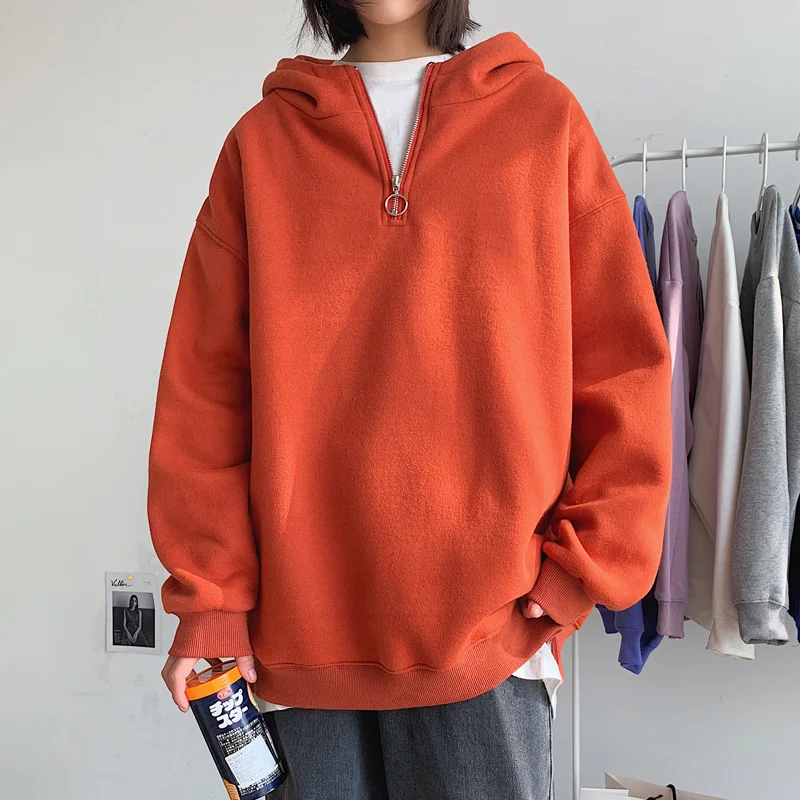 Autumn Women's Hoodies Oversize Female Thicken Warm Zipper Loose Hooded Hoodie Women Sweatshirts Lady
Autumn Women's Hoodies Oversize Female Thicken Warm Zipper Loose Hooded Hoodie Women Sweatshirts Lady