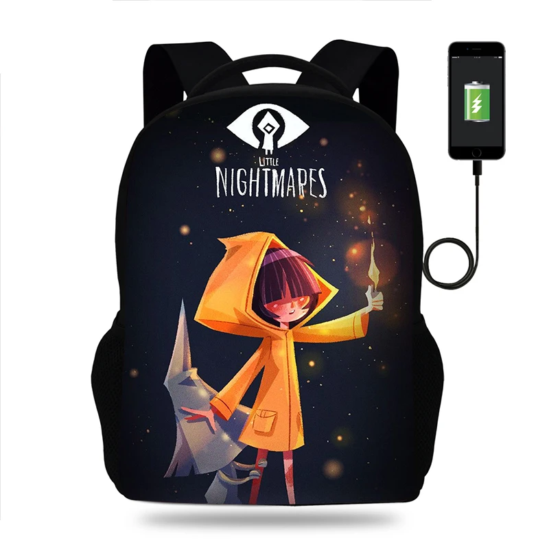 Anime Game Little Nightmares 2 Backpack Boys Girls School Bag Book Bags Men Women Rucksack Teens USB Travel Knapsack Mochila
Anime Game Little Nightmares 2 Backpack Boys Girls School Bag Book Bags Men Women Rucksack Teens USB Travel Knapsack Mochila