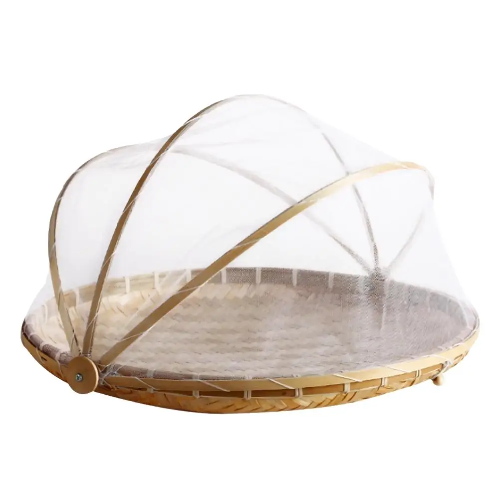 Hand-Woven Food Serving Tent Basket Fruit Vegetable Bread Storage Basket Simple Atmosphere Outdoor Picnic Mesh Cover
Hand-Woven Food Serving Tent Basket Fruit Vegetable Bread Storage Basket Simple Atmosphere Outdoor Picnic Mesh Cover