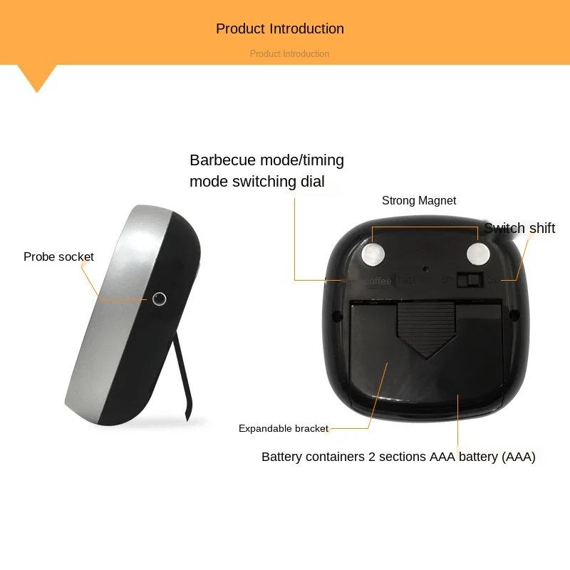 Digital Color Screen Display Wired Thermometer Food Meat Barbecue Thermometer Multifunctional Thermometer Kitchen Probe
Digital Color Screen Display Wired Thermometer Food Meat Barbecue Thermometer Multifunctional Thermometer Kitchen Probe