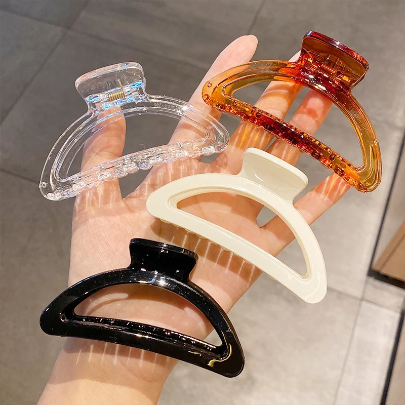 Women Elegant Transparent Amber Geometric Hollow Hair Claws Sweet Headband Hair Holder Clip Hairpin Fashion Hair Accessories 
Women Elegant Transparent Amber Geometric Hollow Hair Claws Sweet Headband Hair Holder Clip Hairpin Fashion Hair Accessories