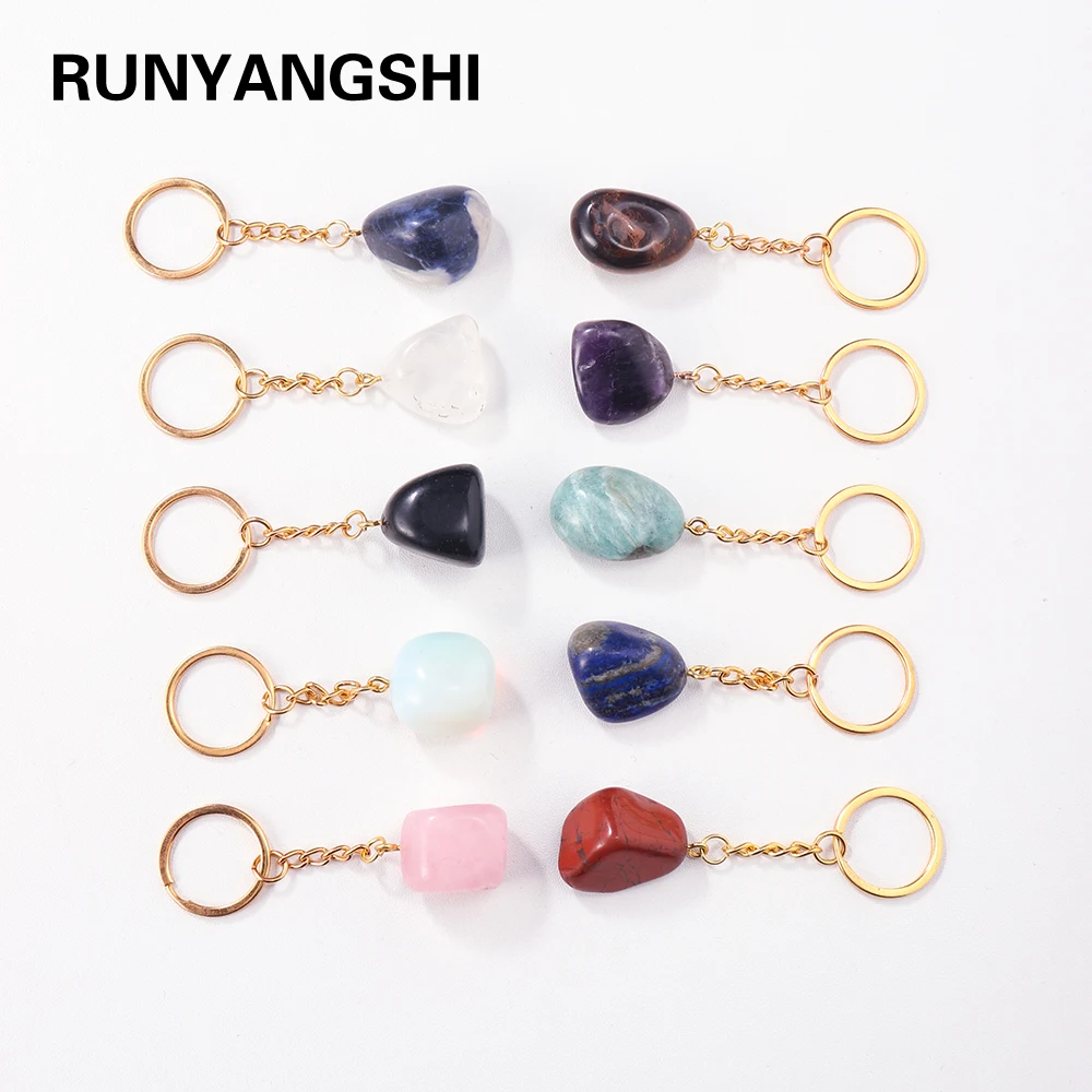 Natural Rough Stone Healing Crystal Golden Chain Keychains Amethyst Rose Quartz Pendant Gemstone KeyRing Charm for Women
Natural Rough Stone Healing Crystal Golden Chain Keychains Amethyst Rose Quartz Pendant Gemstone KeyRing Charm for Women