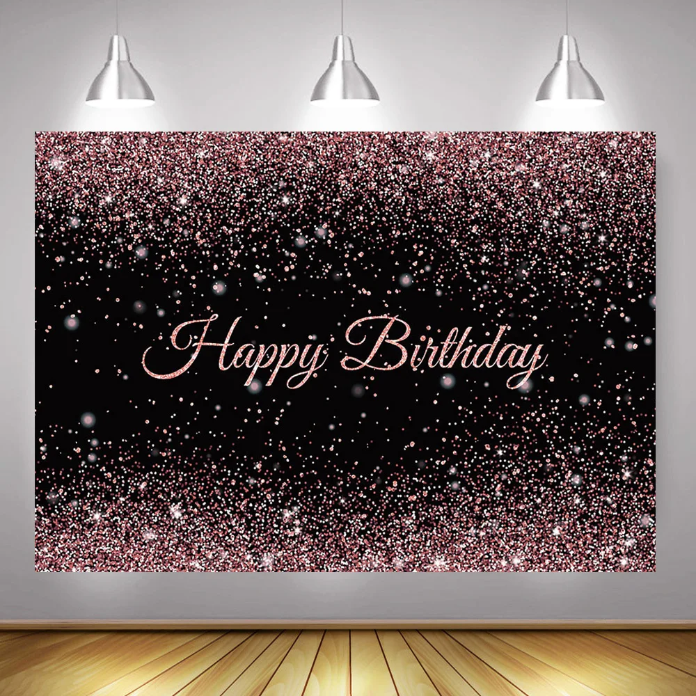 Photography Backdrop Happy Birthday Background for Adult Rose Gold Dots Birthday Cake Table Decoration Backdrops Glitter Bokeh
Photography Backdrop Happy Birthday Background for Adult Rose Gold Dots Birthday Cake Table Decoration Backdrops Glitter Bokeh