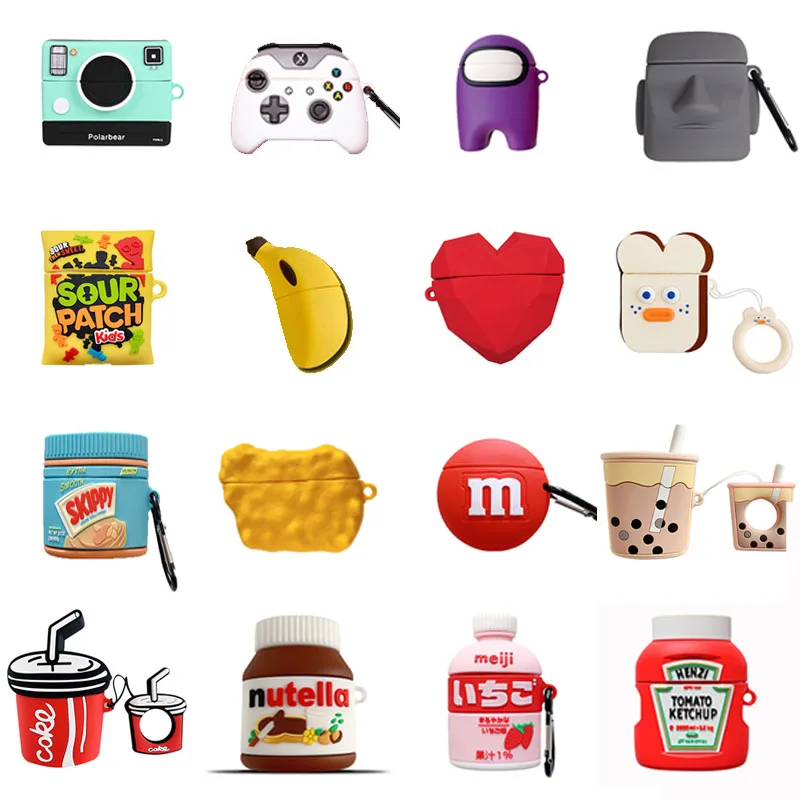 For AirPod 1 2 Case Cute Cartoon Chocolate Game Heart Banana Camera Ketchup Toast Soft Silicone Cover For Apple Airpods Case
For AirPod 1 2 Case Cute Cartoon Chocolate Game Heart Banana Camera Ketchup Toast Soft Silicone Cover For Apple Airpods Case