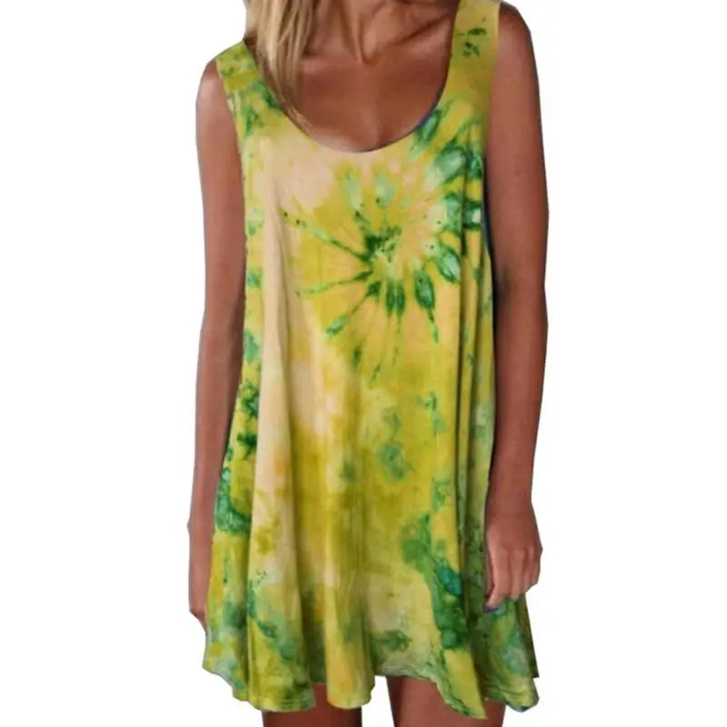 Women Sleeveless Round Neck Loose Swing Tank Dress Gradient Tie-Dye Printed Casual Bohemian Pleated Basic Beach Sundress Plus Si
Women Sleeveless Round Neck Loose Swing Tank Dress Gradient Tie-Dye Printed Casual Bohemian Pleated Basic Beach Sundress Plus Si