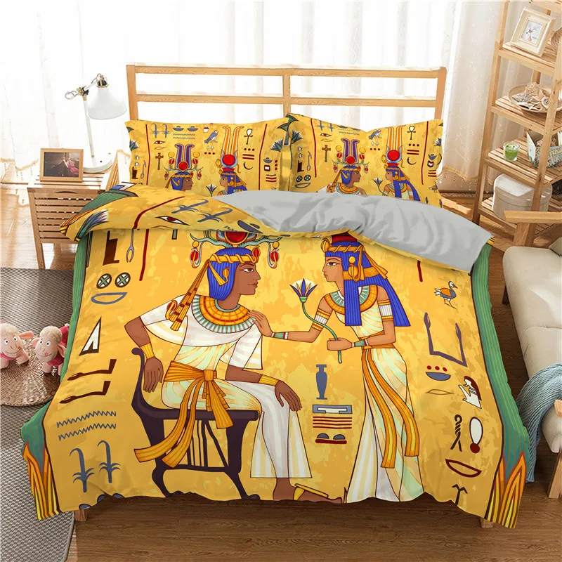2/3 Pcs Egyptian Ethnic Style Duvet Cover Pillowcase Bedding Set Queen King Ancient Egypt Civilization Quilt Cover Pillow Case
2/3 Pcs Egyptian Ethnic Style Duvet Cover Pillowcase Bedding Set Queen King Ancient Egypt Civilization Quilt Cover Pillow Case
