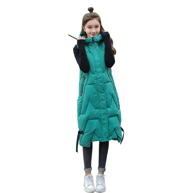 2020 Autumn Winter Fashion Vest Coat Womens Korean Large Size Warm Vests Elegant Hooded Long Ladies Cotton Vest Gilet
2020 Autumn Winter Fashion Vest Coat Womens Korean Large Size Warm Vests Elegant Hooded Long Ladies Cotton Vest Gilet