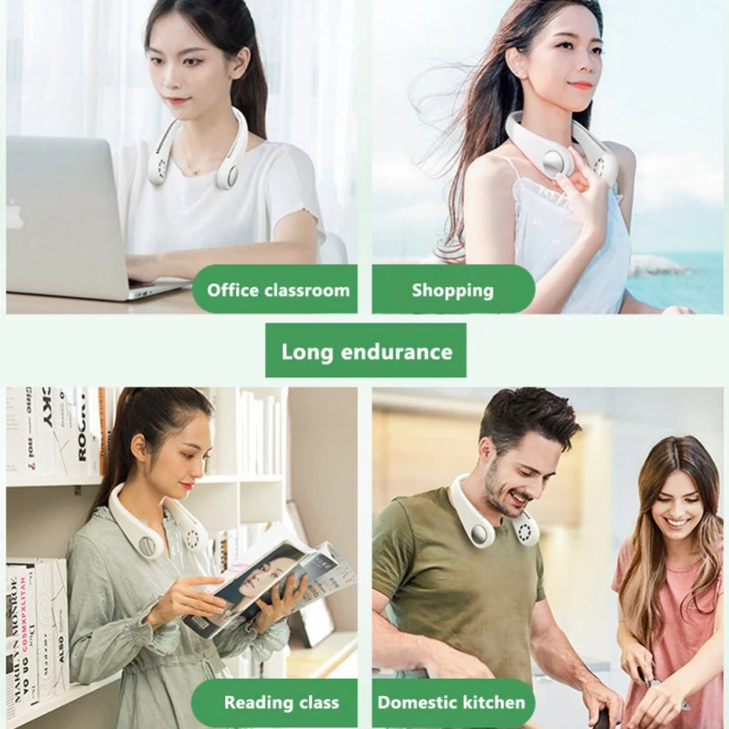 Portable Hands-free Neck Band Hands-Free Hanging USB Rechargeable Dual Fan Mini Air Cooler Summer 
Portable Hands-free Neck Band Hands-Free Hanging USB Rechargeable Dual Fan Mini Air Cooler Summer