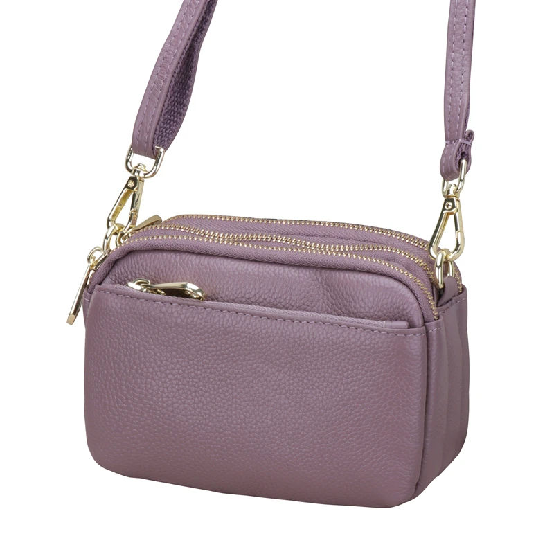 Leather bag female 2021 new head layer cowhide small square bag shoulder fashion multi-layer zipper oblique mini bag 
Leather bag female 2021 new head layer cowhide small square bag shoulder fashion multi-layer zipper oblique mini bag
