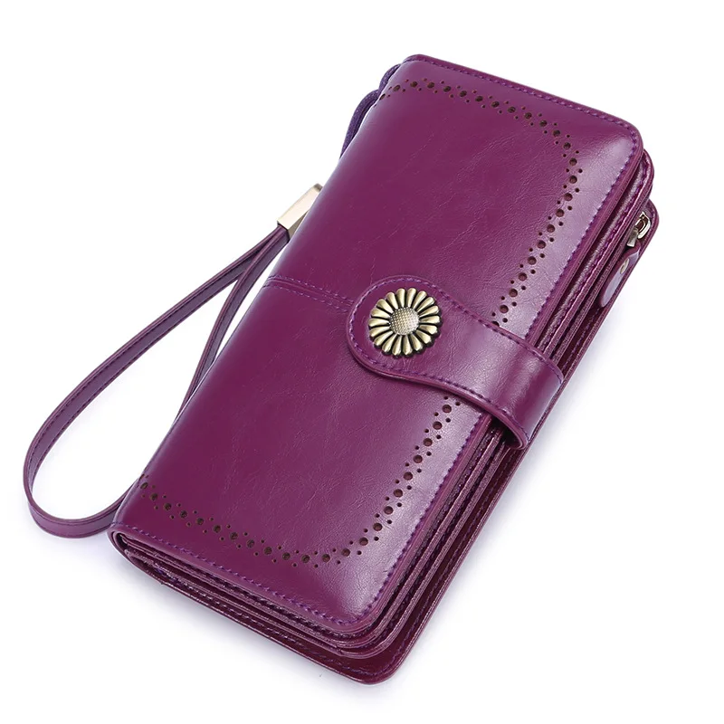 Women Wallet RFID Blocking Genuine Leather Purse Large Capacity Card Holder Long Type Clutch Bag Passport Pocket Cellphone Bag
Women Wallet RFID Blocking Genuine Leather Purse Large Capacity Card Holder Long Type Clutch Bag Passport Pocket Cellphone Bag