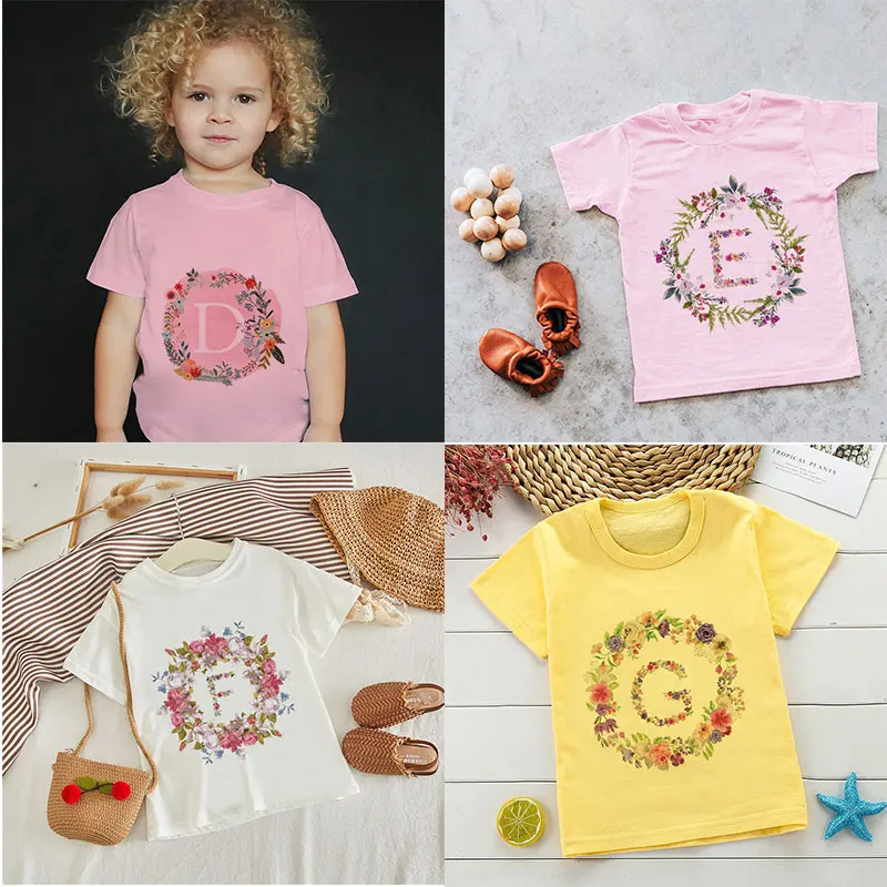 New 2021 Summer Flower English Alphabet Letter Print Girls T Shirt Casual Kids Tops Children Harajuku Clothes Boys T-shirt Cute
New 2021 Summer Flower English Alphabet Letter Print Girls T Shirt Casual Kids Tops Children Harajuku Clothes Boys T-shirt Cute