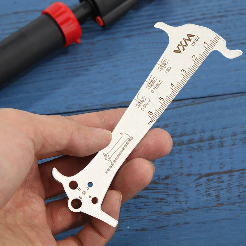 MTB Bike Chain Wear Indicator Gauge Measurement Ruler Bicycle Chains Gauge Measurement Checker Cycling Repair Tool
MTB Bike Chain Wear Indicator Gauge Measurement Ruler Bicycle Chains Gauge Measurement Checker Cycling Repair Tool