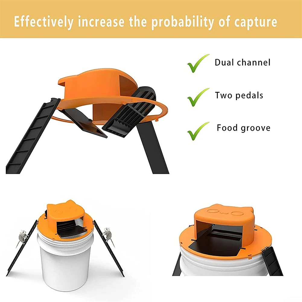 Smart Mouse Rat Trap Flip N Slide Bucket Lid Door Plastic Style Mousetrap Tools Slide Bucket Lid Mouse Rat Trap Humane Door
Smart Mouse Rat Trap Flip N Slide Bucket Lid Door Plastic Style Mousetrap Tools Slide Bucket Lid Mouse Rat Trap Humane Door