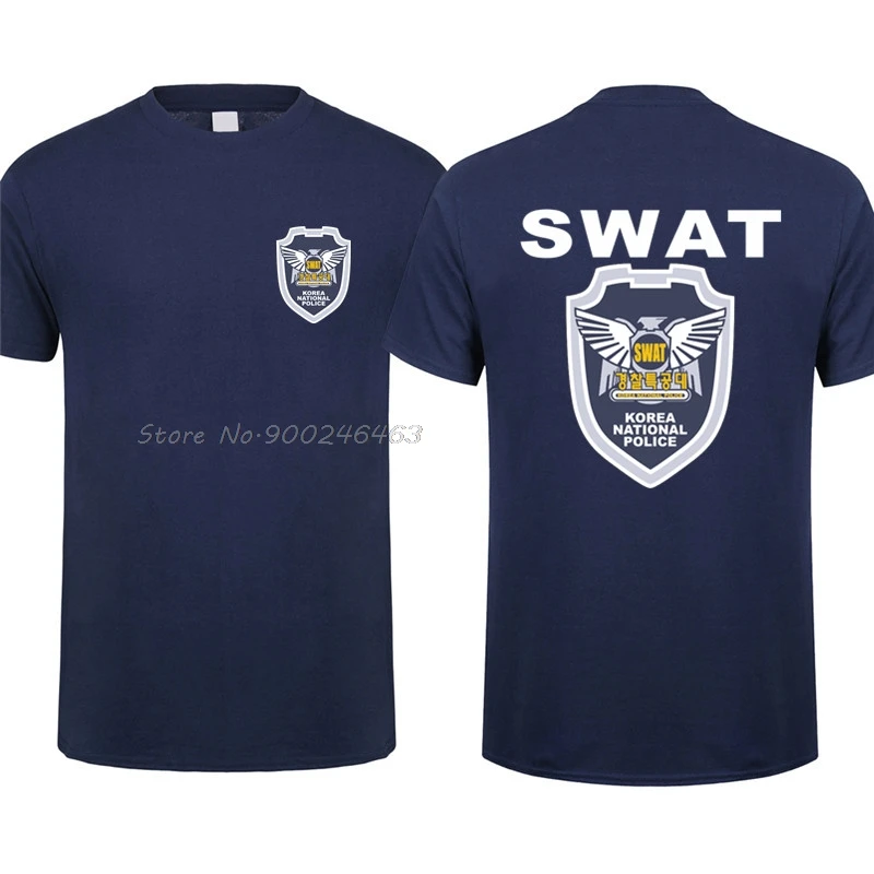 Корейская национальная полиция агентство SWAT Футболка мужская крутая Южная Корея