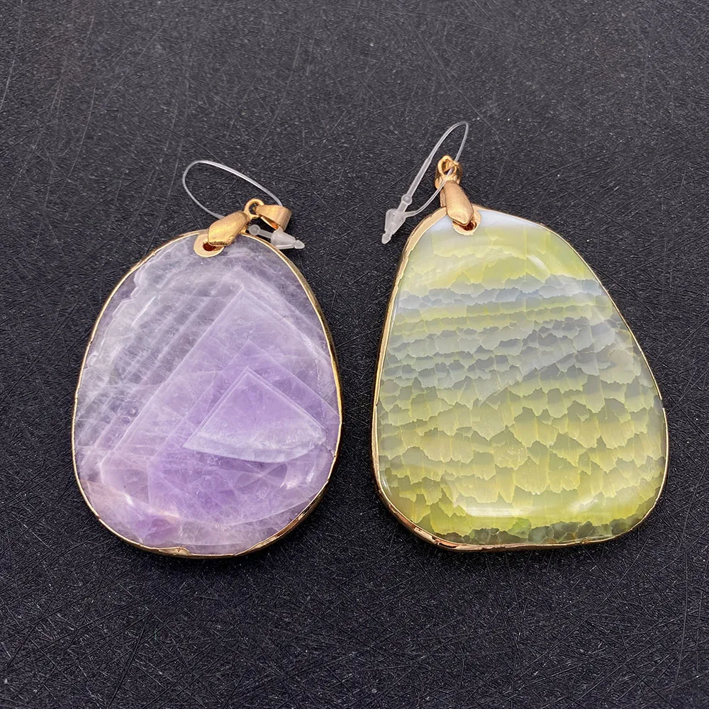 1pcs Natural Stone Pendant Irregular Shape Green Purple Electroplating Process Semi-precious Stone Necklace Bracelet Accessories
1pcs Natural Stone Pendant Irregular Shape Green Purple Electroplating Process Semi-precious Stone Necklace Bracelet Accessories