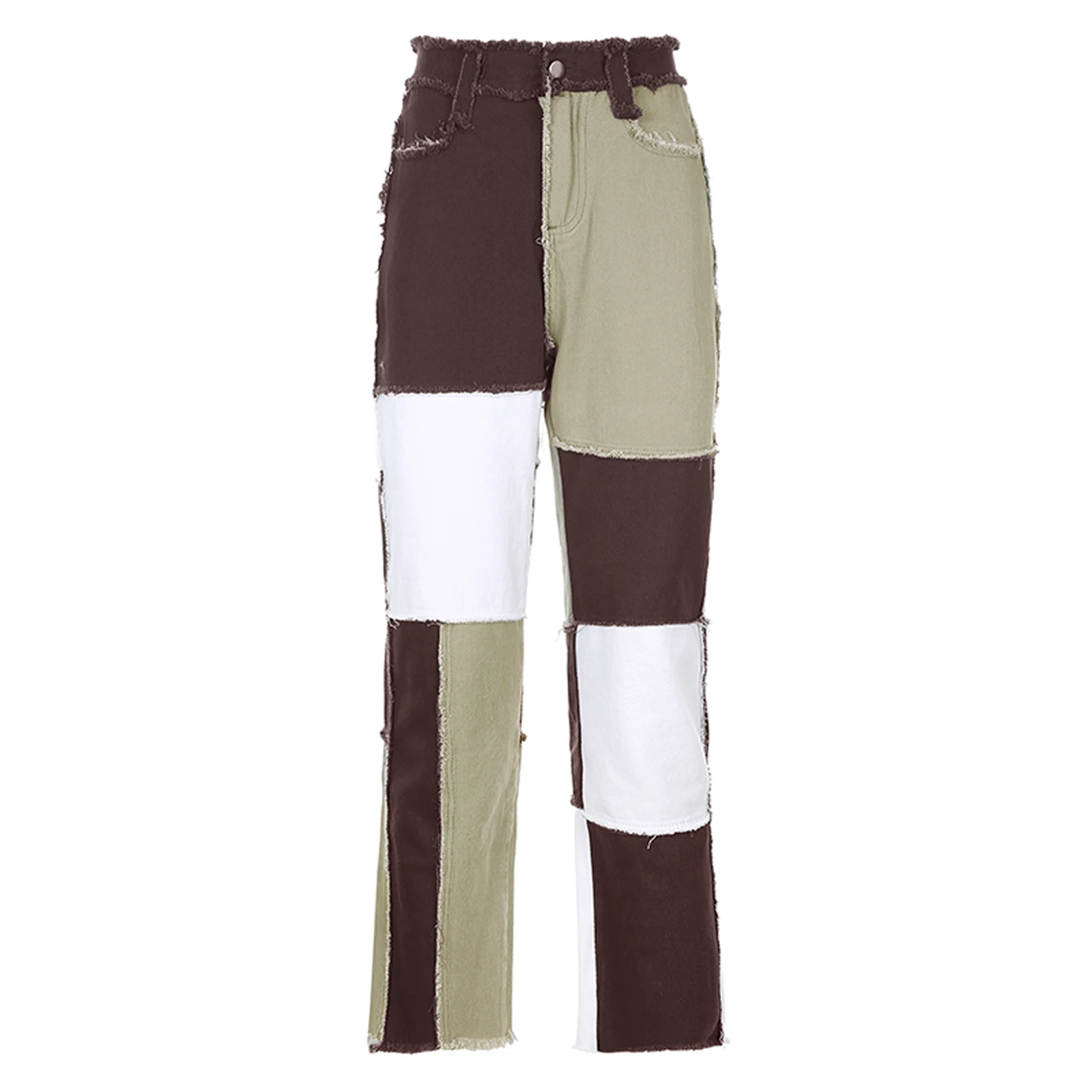 Heritage Thrift Patchwork Contast Color Hip Hop Trousers Women High Waist Street Wear Tassel Jeans Casual Denim Pants 
Heritage Thrift Patchwork Contast Color Hip Hop Trousers Women High Waist Street Wear Tassel Jeans Casual Denim Pants