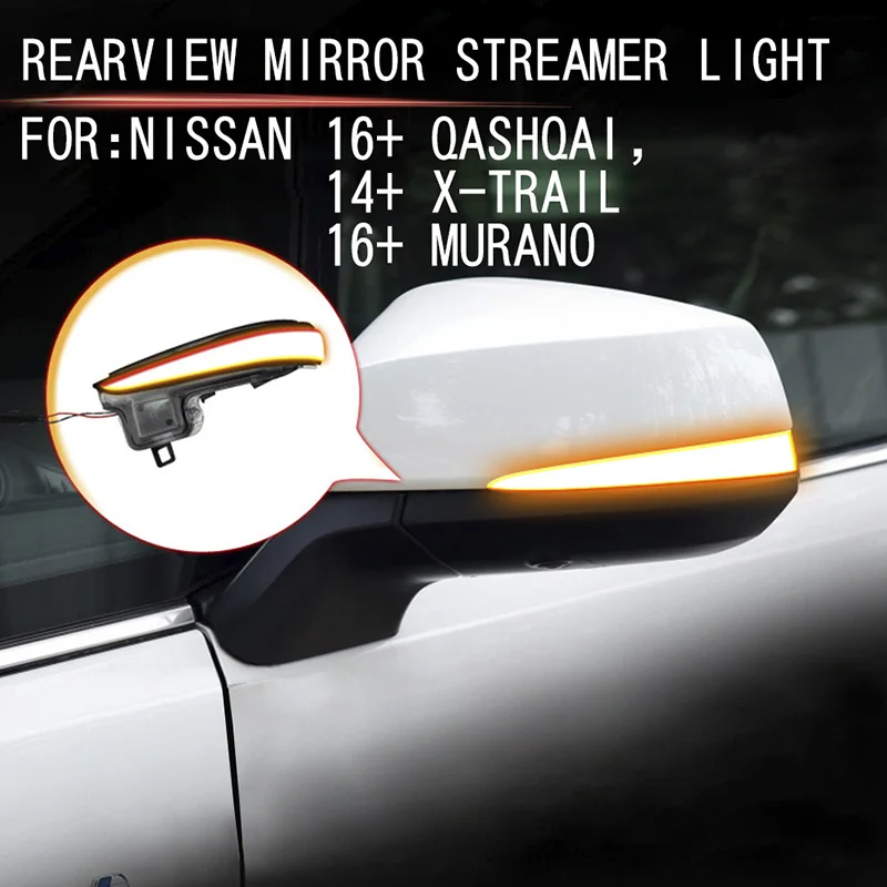 LED dynamic turn signal light Apply For nISSAN QASHQAI X-TRAIL MURANO Rearview mirror streamer light Personality fashion
LED dynamic turn signal light Apply For nISSAN QASHQAI X-TRAIL MURANO Rearview mirror streamer light Personality fashion