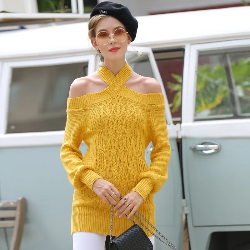 2021 European and American style single collar sexy knitted dress Slim lantern sleeve mid-length sweater
2021 European and American style single collar sexy knitted dress Slim lantern sleeve mid-length sweater