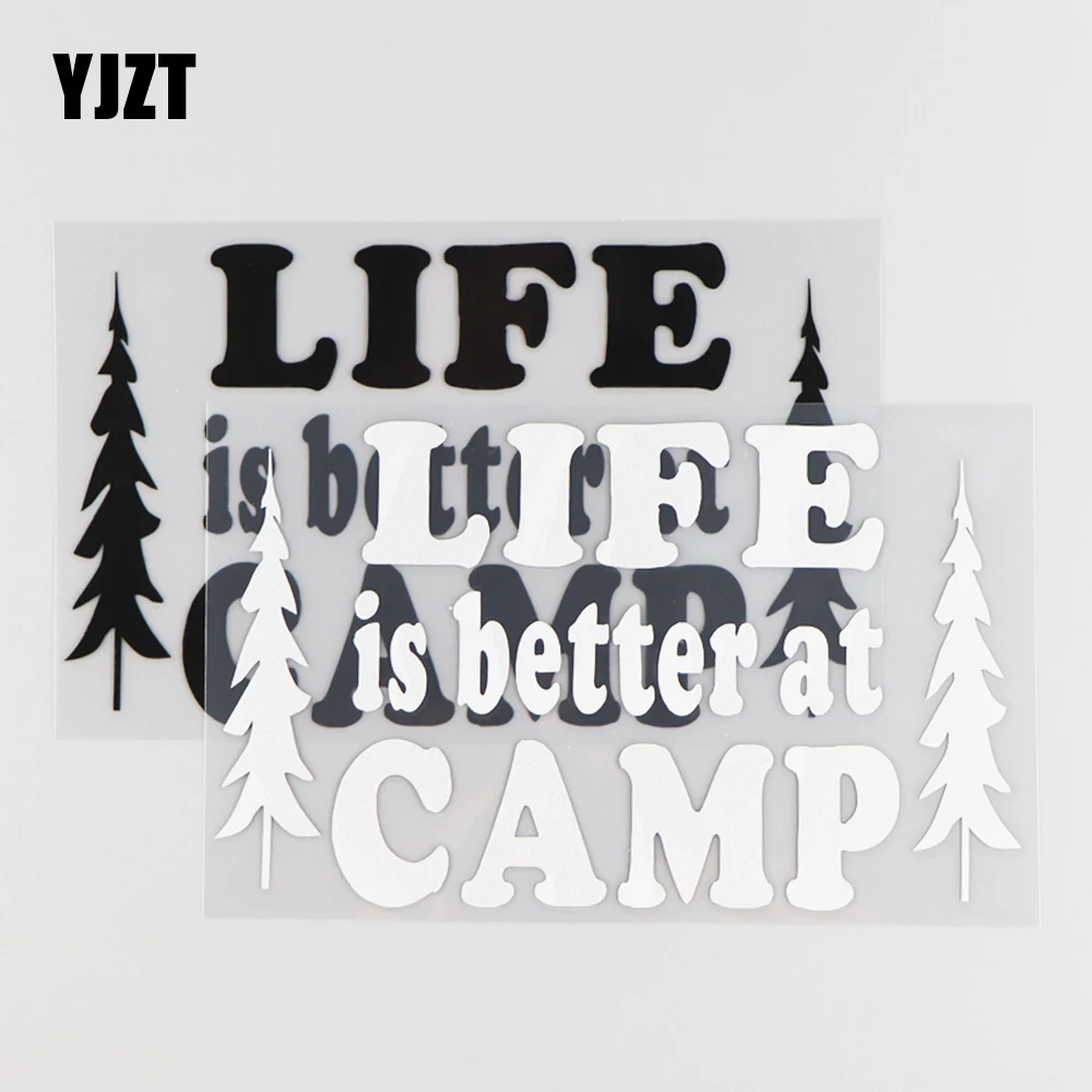 YJZT 16.1X9.6CM LIFE is better at CAMP Interesting Cartoon Vinyl Car Sticker Decal Black/Silver 4C-0046
YJZT 16.1X9.6CM LIFE is better at CAMP Interesting Cartoon Vinyl Car Sticker Decal Black/Silver 4C-0046