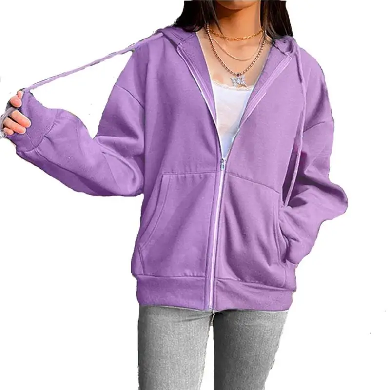 Women Y2K Solid Color Oversize Hoodies Zip Up Sweatshirt Long Sleeve Pullovers with Pockets BF Plus Size for Daily
Women Y2K Solid Color Oversize Hoodies Zip Up Sweatshirt Long Sleeve Pullovers with Pockets BF Plus Size for Daily