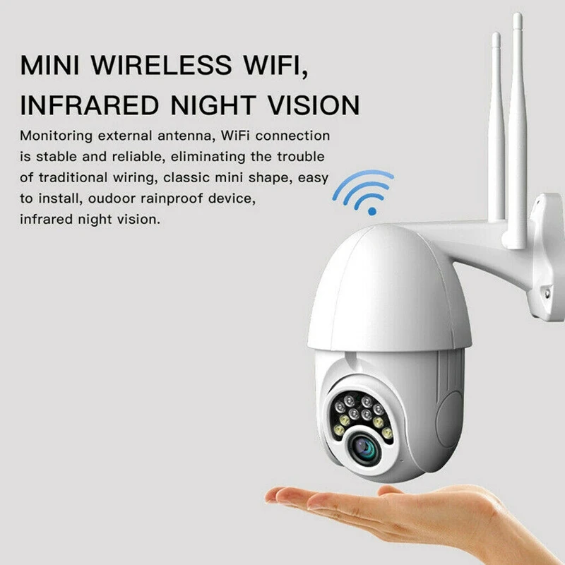 1080P 10 Led PTZ IP Camera Wifi Outdoor Dome Wireless Wifi Security Camera Pan Tilt Zoom Network CCTV Surveillance EU Plug
1080P 10 Led PTZ IP Camera Wifi Outdoor Dome Wireless Wifi Security Camera Pan Tilt Zoom Network CCTV Surveillance EU Plug