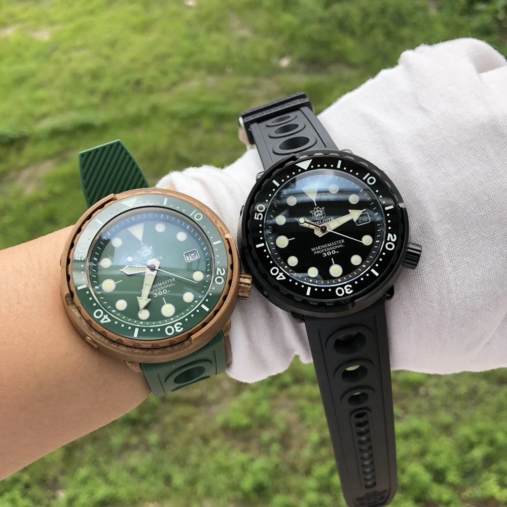 STEELDIVE Black Tuna Steel Dive 300m Automatic Watch Men Sapphire Crystal Japan NH35A Diver Watch C3 Super Luminous Watches Man
STEELDIVE Black Tuna Steel Dive 300m Automatic Watch Men Sapphire Crystal Japan NH35A Diver Watch C3 Super Luminous Watches Man