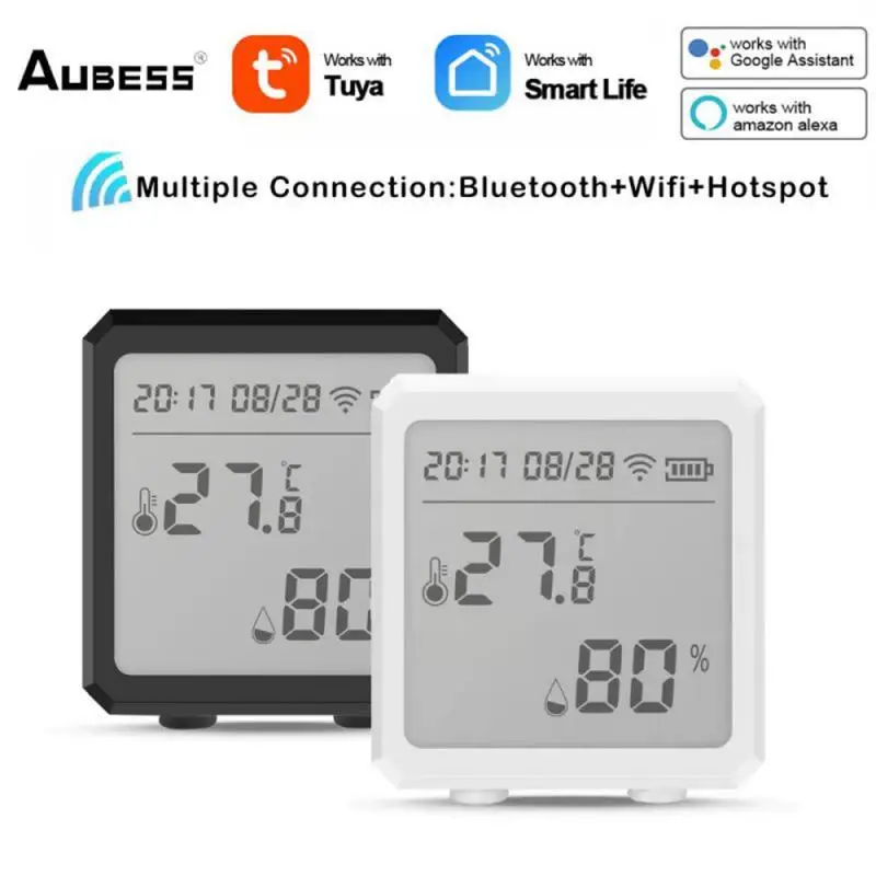 Aubess Tuya WIFI Temperature And Humidity Sensor Controller Meter Indoor Hygrometer Thermometer With LCD Display For Smart Home
Aubess Tuya WIFI Temperature And Humidity Sensor Controller Meter Indoor Hygrometer Thermometer With LCD Display For Smart Home