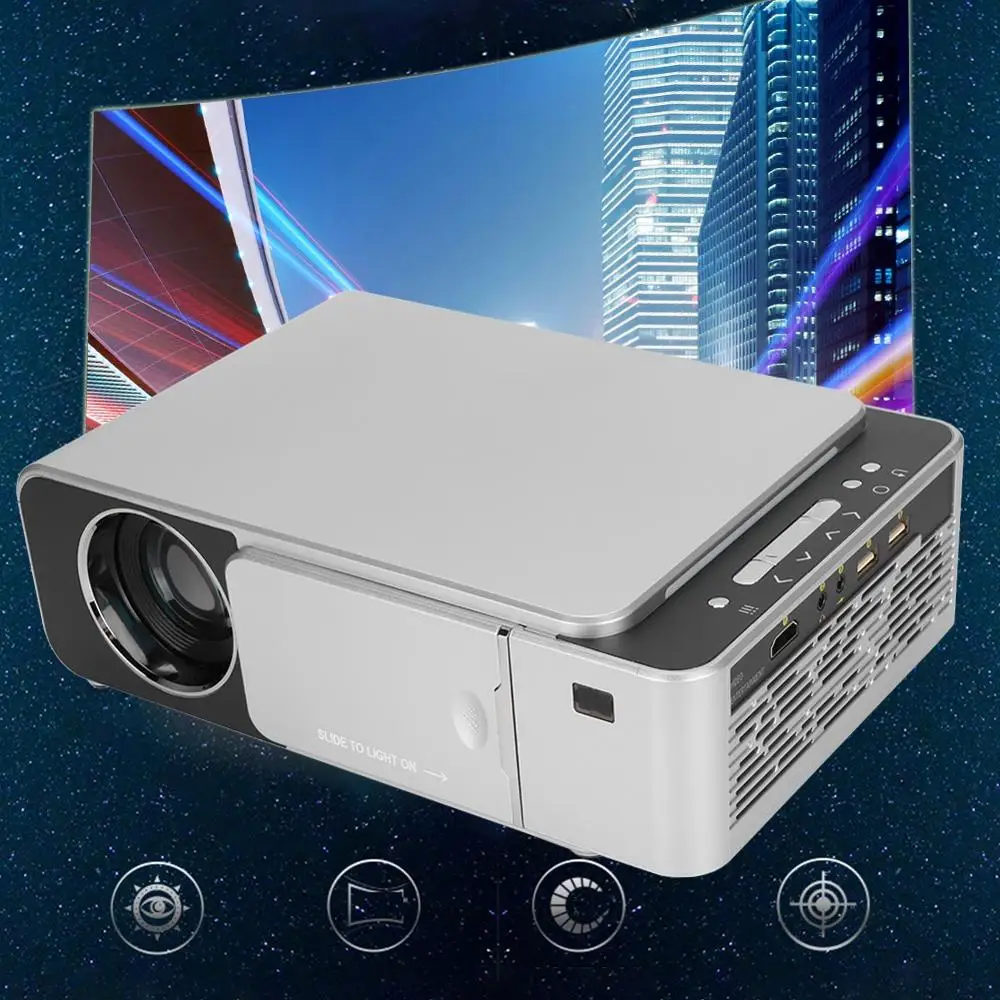 T6 проектор 3500 люмен 1080p HD Портативный светодиодный HDMI Поддержка 4K домашний