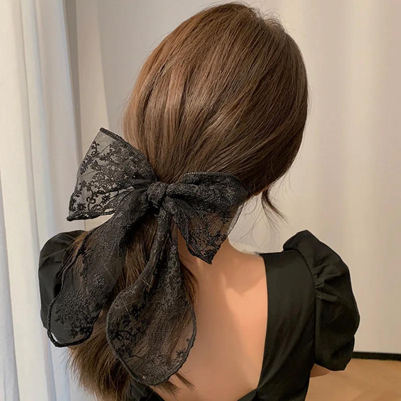 South Korea's Dongdaemun temperament lace bow ponytail clip net red new simple headdress fashion hairpin hair accessories women
South Korea's Dongdaemun temperament lace bow ponytail clip net red new simple headdress fashion hairpin hair accessories women