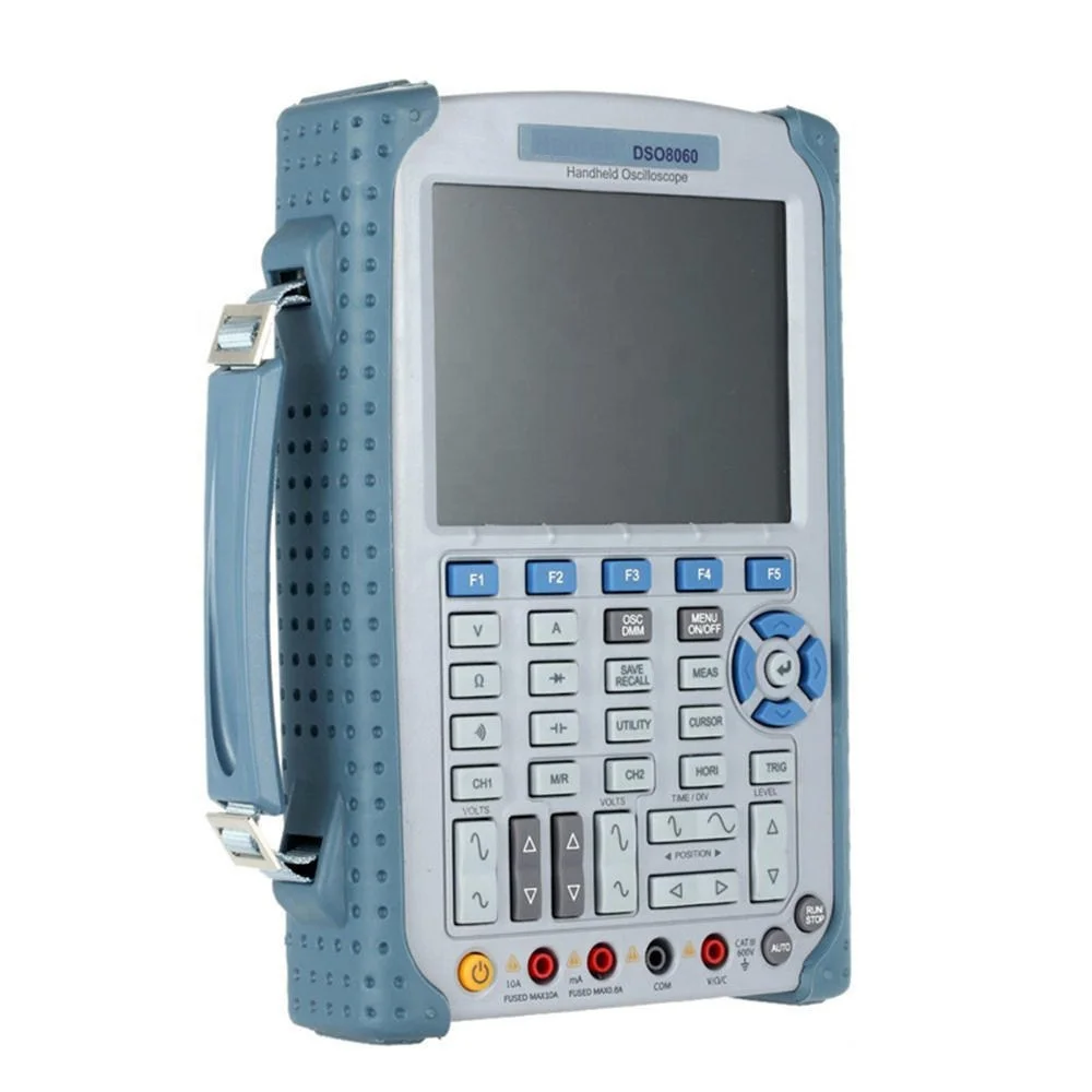 5-in-1 Hantek Handheld DSO8060 Oscilloscope 60MHz DMM Spectrum Analyzer Frequency Counter Arbtrary Waveform Generator New
5-in-1 Hantek Handheld DSO8060 Oscilloscope 60MHz DMM Spectrum Analyzer Frequency Counter Arbtrary Waveform Generator New