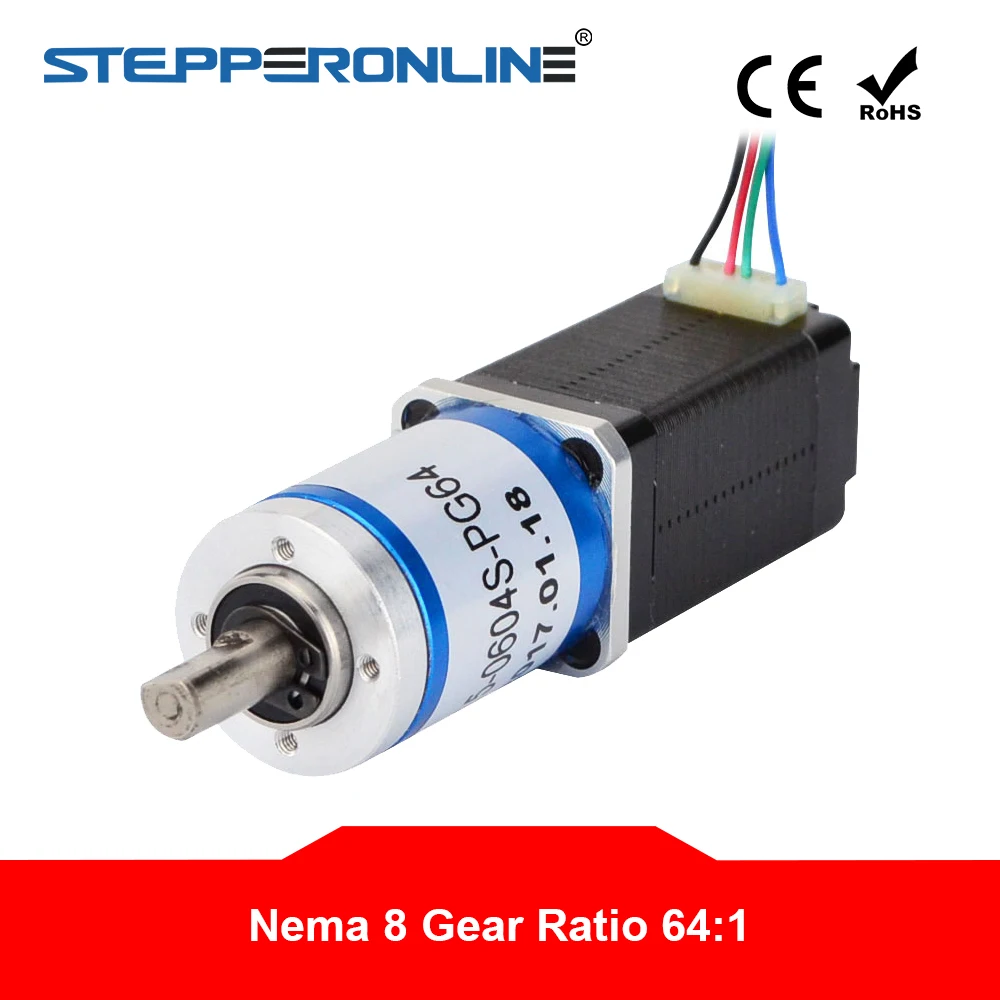 NEW Nema 8 Stepper Motor Extruder Gear Stepper Motor Ratio 64:1 Planetary Gearbox 4-lead 
NEW Nema 8 Stepper Motor Extruder Gear Stepper Motor Ratio 64:1 Planetary Gearbox 4-lead