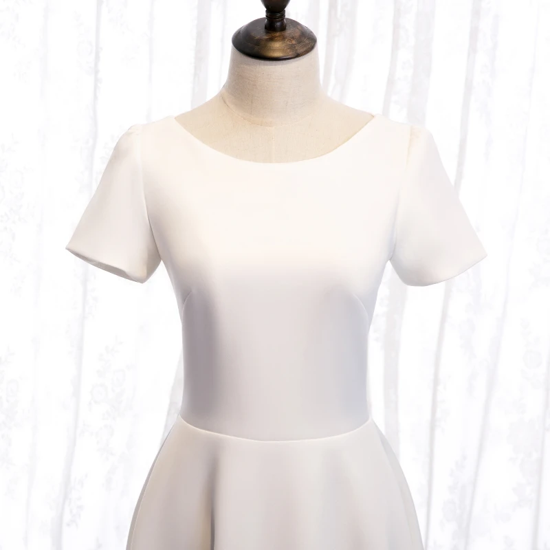 Custom Made Cap Sleeve Button Back Mid-Calf A-Line Wedding Dress Elegant Lace O-Neck Satin Bridal Gown Robe De Mariage 2021
Custom Made Cap Sleeve Button Back Mid-Calf A-Line Wedding Dress Elegant Lace O-Neck Satin Bridal Gown Robe De Mariage 2021