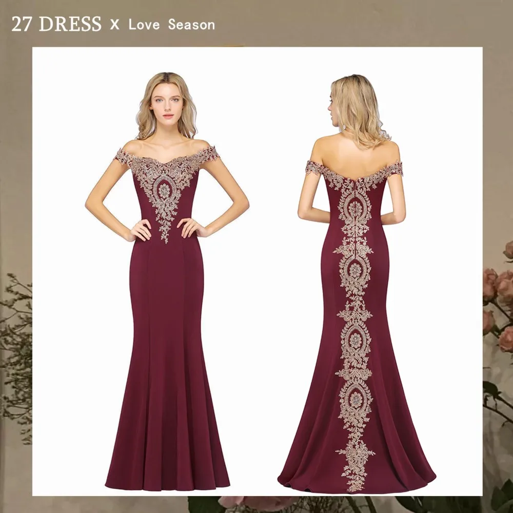 Новое Модное длинные Бордовое Платье В форме Русалки Для Выпускного Вечера