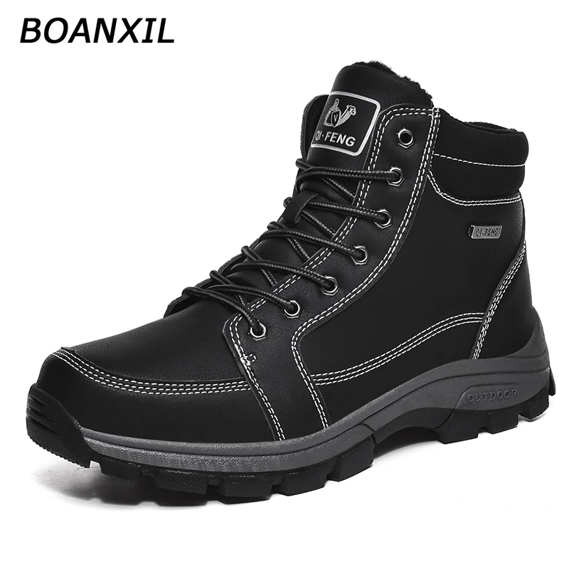 BOANXIL 2022 Hiking Shoes Anti-Slip Mens Winter Boots Men Ankle Boots Plush Shoes Male Booties Super Warm Men's Boots Large size
BOANXIL 2022 Hiking Shoes Anti-Slip Mens Winter Boots Men Ankle Boots Plush Shoes Male Booties Super Warm Men's Boots Large size
