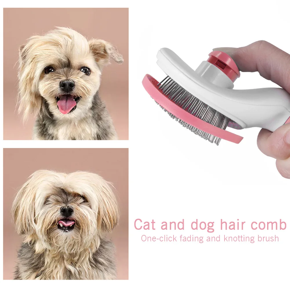 Puppy Cat Comb Hair Massage Brush Pet Grooming Combing Tangled Hair Removal Thick Hair Fur Cleaning Brush Gadget
Puppy Cat Comb Hair Massage Brush Pet Grooming Combing Tangled Hair Removal Thick Hair Fur Cleaning Brush Gadget