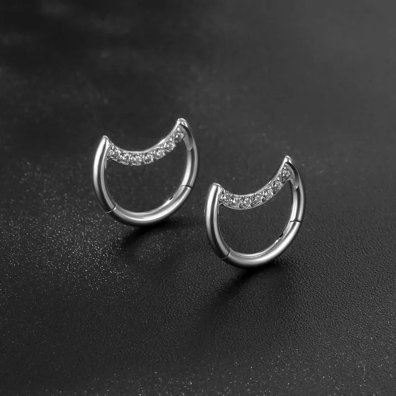 1PC 16G G23 Titanium Hinged Segment Nose Ring Moon Clicker Ear Cartilage Tragus Helix Lip Piercing Unisex Jewelry
1PC 16G G23 Titanium Hinged Segment Nose Ring Moon Clicker Ear Cartilage Tragus Helix Lip Piercing Unisex Jewelry