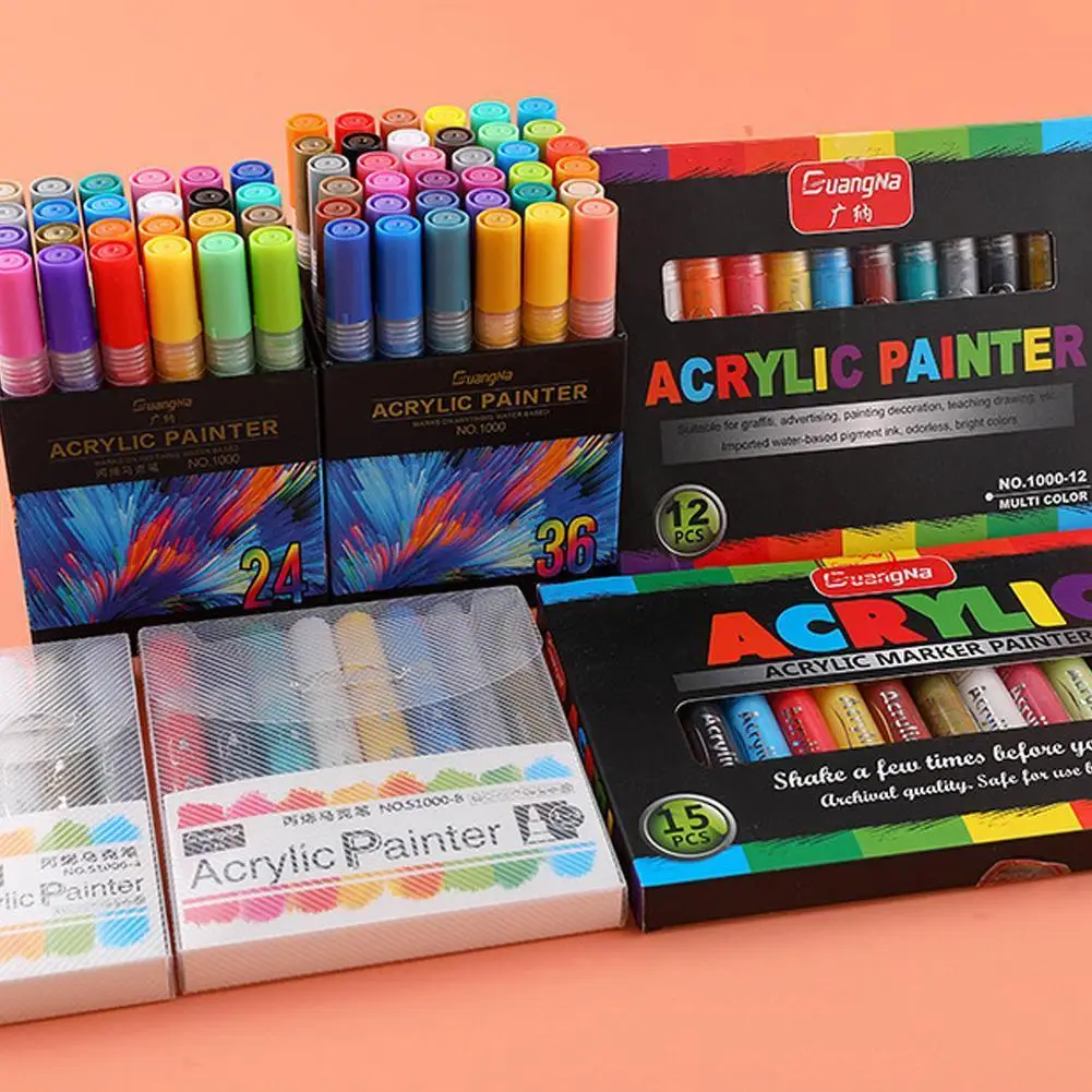 12/15/24/35 Color Guangna Acrylic Pigment Colored Marker Painted Color Art Set Acrylic Graffiti Pen Ceramic DIY Boxed Painted
12/15/24/35 Color Guangna Acrylic Pigment Colored Marker Painted Color Art Set Acrylic Graffiti Pen Ceramic DIY Boxed Painted