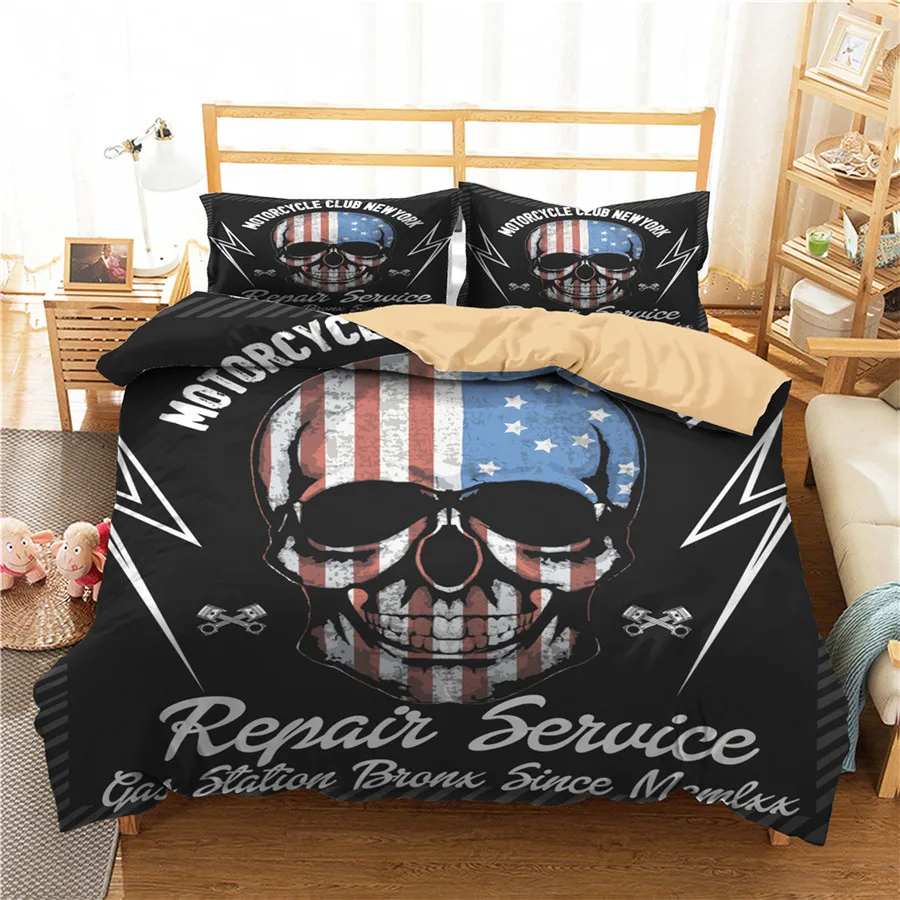 A Bedding Set 3D Printed Duvet Cover Bed Set Horror Skull Home Textiles for Adults Bedclothes with Pillowcase #KL39
A Bedding Set 3D Printed Duvet Cover Bed Set Horror Skull Home Textiles for Adults Bedclothes with Pillowcase #KL39