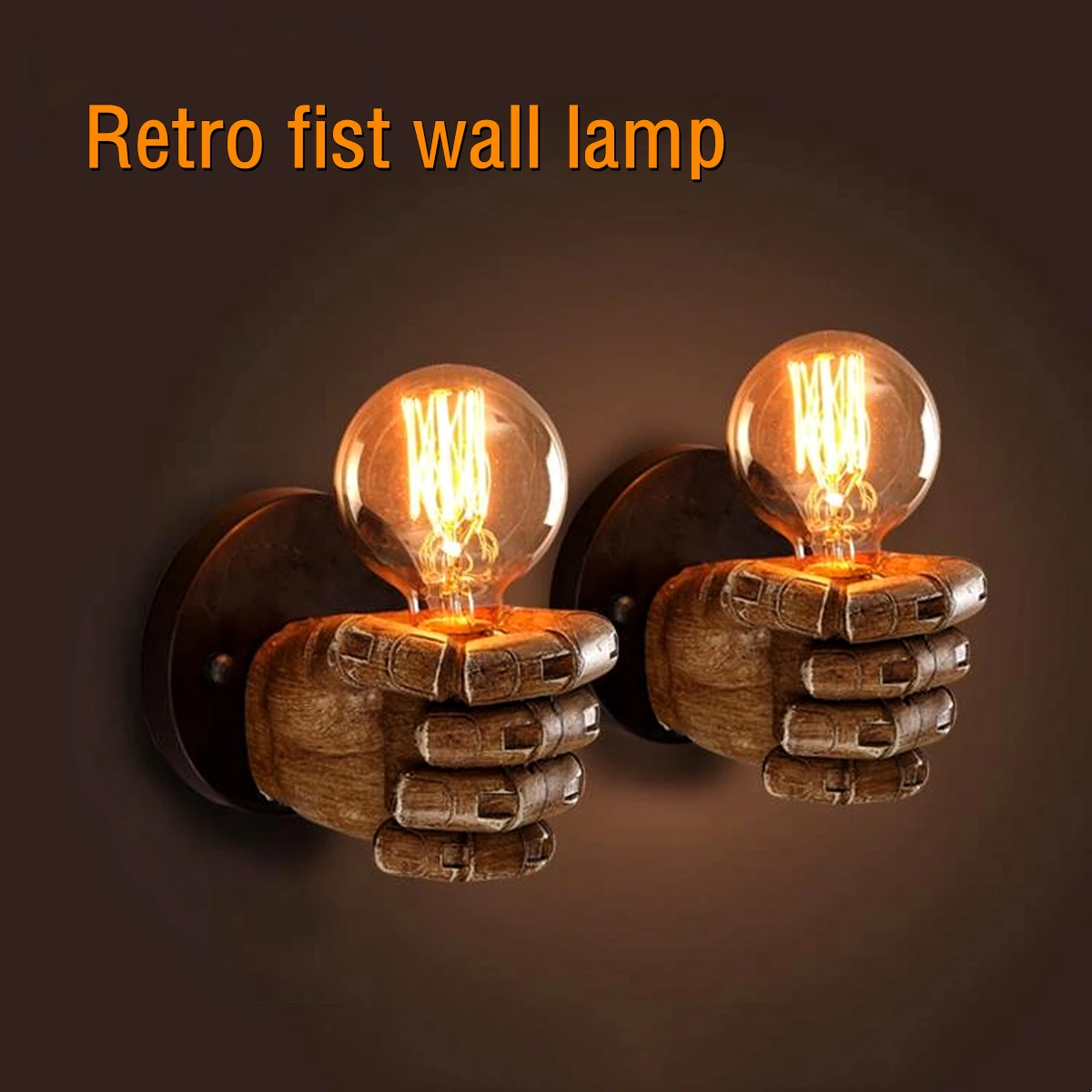 Retro Fist Wall Lamp Bar Restaurant Cafe Decorative Wall Light Left And Right Hand Wall Lamp E27 Edison Bulb Wall Lamp
Retro Fist Wall Lamp Bar Restaurant Cafe Decorative Wall Light Left And Right Hand Wall Lamp E27 Edison Bulb Wall Lamp